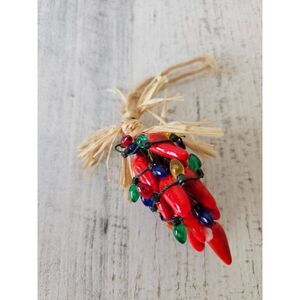 Chili pepper ornament lights unique Xmas tree